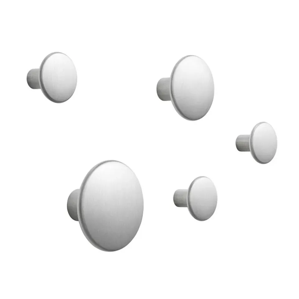 5 Colgadores The Dots, metal, aluminio*Muuto Discount