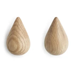 2 perchas Dropit, pequeñas, madera*Normann Copenhagen New