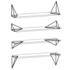 2 Soportes para balda Pythagoras,*Maze Hot