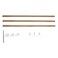 Accesorio estante perchero Nostalgi, estante zapatero, Bambú-blanco*Essem Design Sale