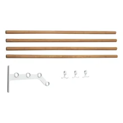 Accesorio estante perchero Nostalgi 291 100 cm, Bambú-blanco*Essem Design Clearance