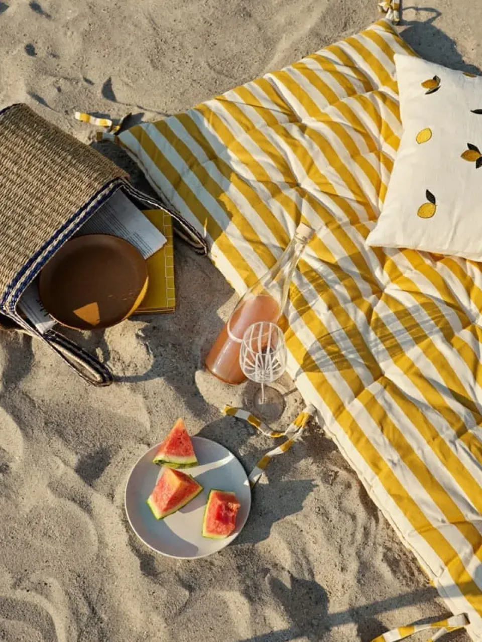 Alfombra de playa Franca 70x200 cm, Harvest gold*Broste Copenhagen Discount