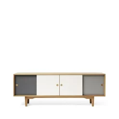 Aparador Moodi 180, /blanco, estructura de roble*Zweed Discount