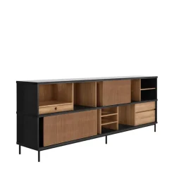 Aparador Oscar, Teca 2 puertas correderas 3 cajones*Ethnicraft New