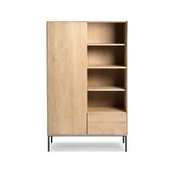 Armario Blackbird, Roble encerado - metal negro*Ethnicraft Outlet