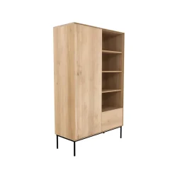 Armario Blackbird, Roble encerado - metal negro*Ethnicraft Outlet
