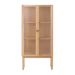 Armario con puertas de vidrio Curiosity 143 cm, Oak*Audo Copenhagen Clearance