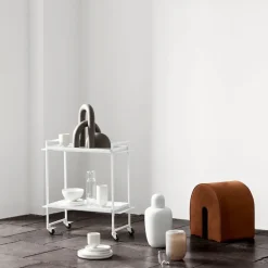 Asiento puf Curved, Cuero claro*Kristina Dam Studio Best