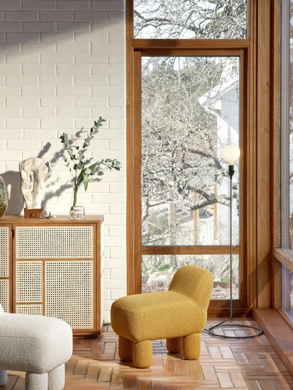 Asiento puff Lulu 36x65 cm, Yellow*Design House Stockholm Clearance