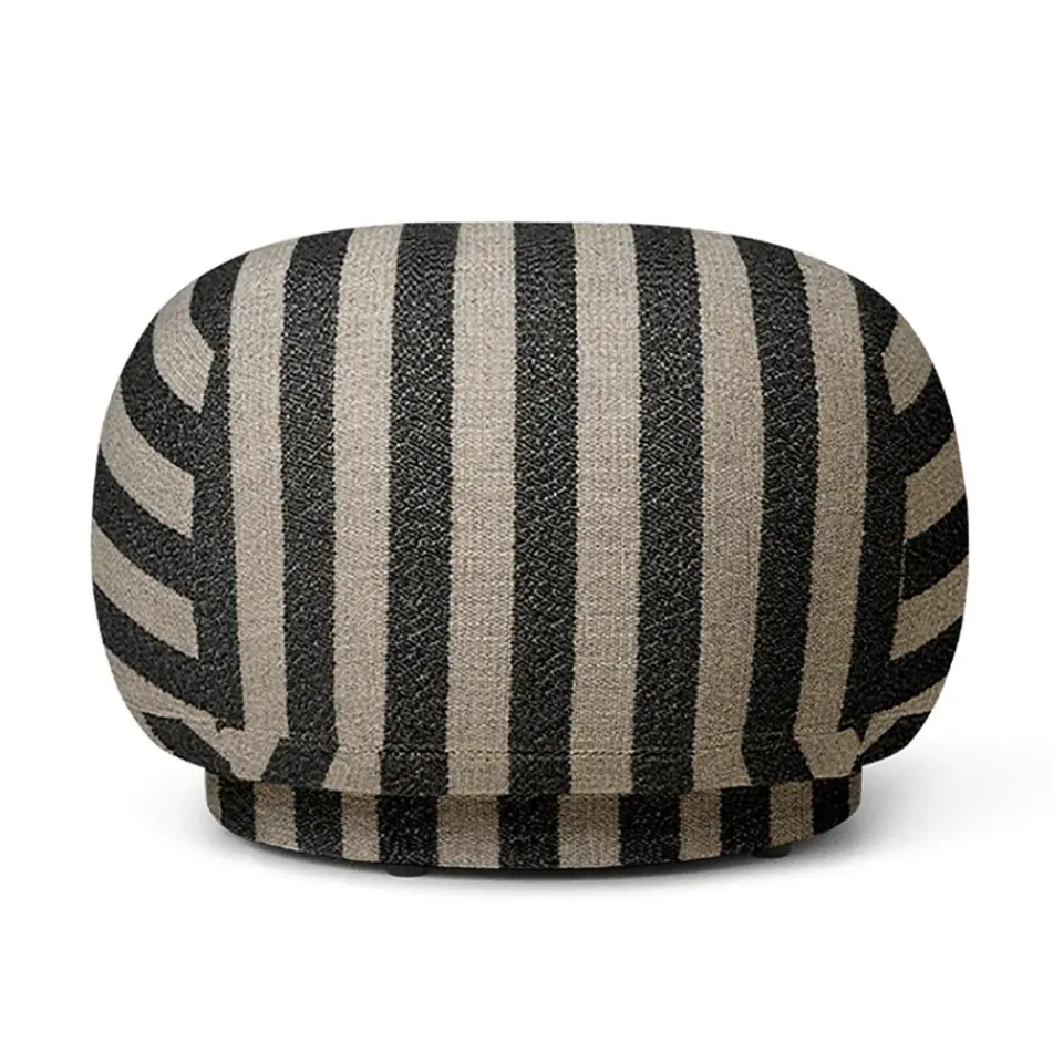 Asiento puff Rico pouf, Louisiana sand black*Ferm Living Clearance
