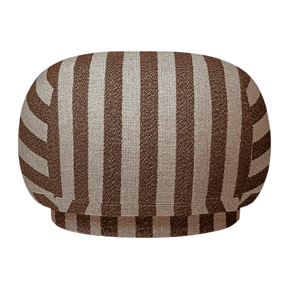 Asiento puff Rico pouf, Louisiana, Sand-chocolate*Ferm Living Outlet