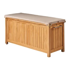 Baúl con ruedas Bjärknäs S 130x50x60 cm, Teak*1898 Online