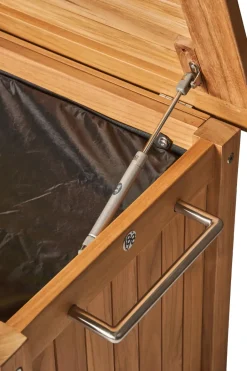 Baúl con ruedas Bjärknäs S 130x50x60 cm, Teak*1898 Online
