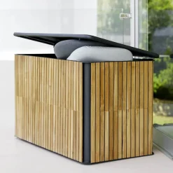 Baúl exterior Combine, Teak, lava grey, pequeño*Cane-line Clearance
