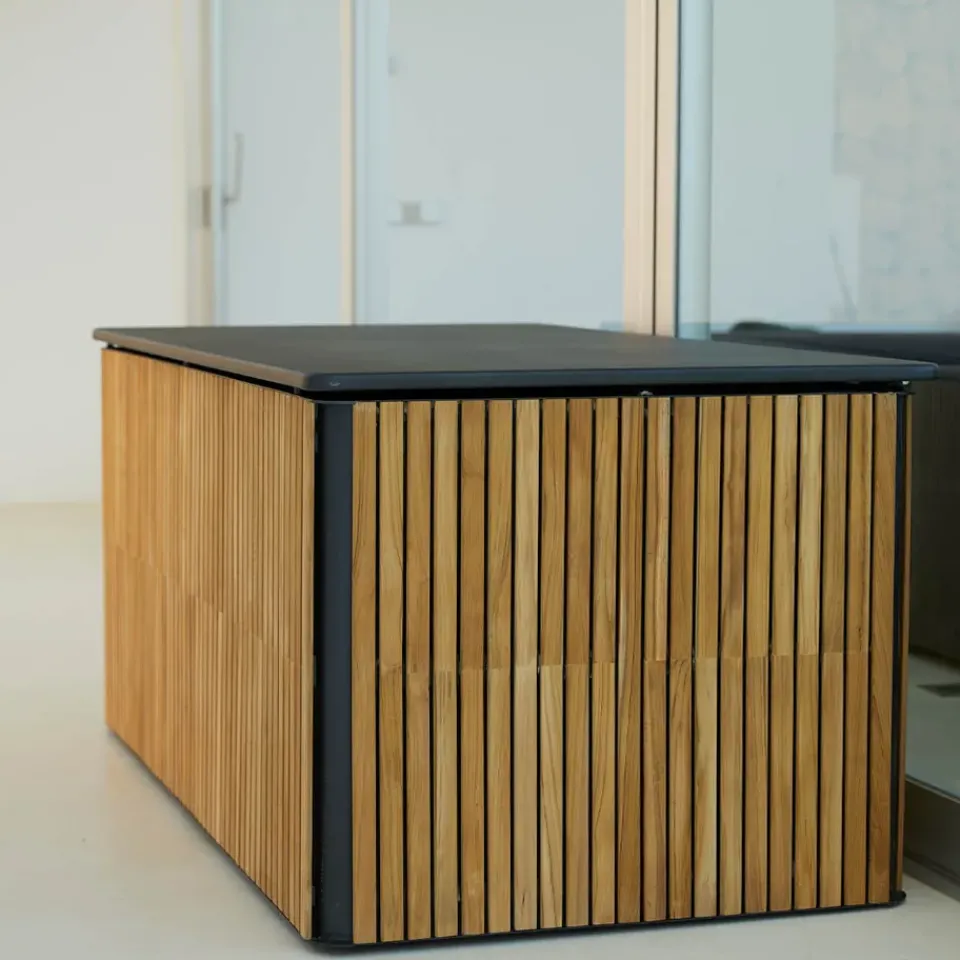 Baúl exterior Combine, Teak, lava grey, pequeño*Cane-line Clearance
