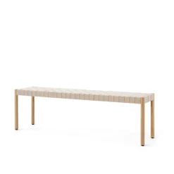 Banco Betty TK5, Oak, asiento de banda de lino trenzada*&Tradition New