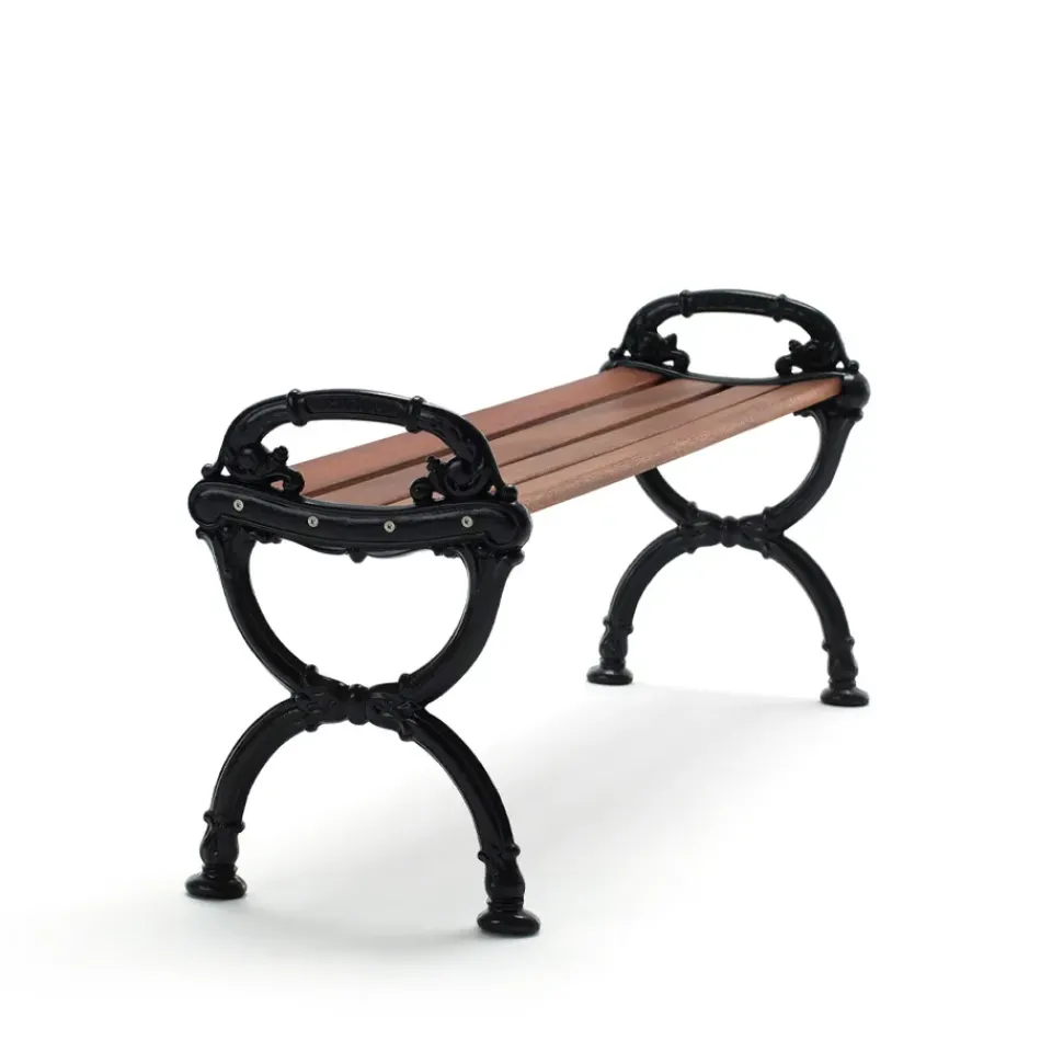 Banco Byarum, Caoba, soporte negro*Byarums bruk Outlet