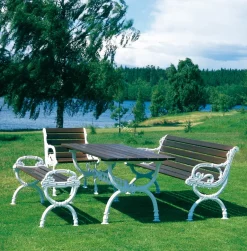 Banco Byarum, Caoba, soporte negro*Byarums bruk Outlet