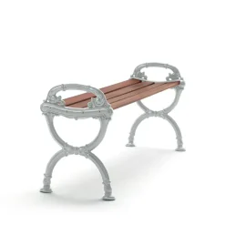 Banco Byarum, Caoba, soporte de aluminio en bruto*Byarums bruk Discount