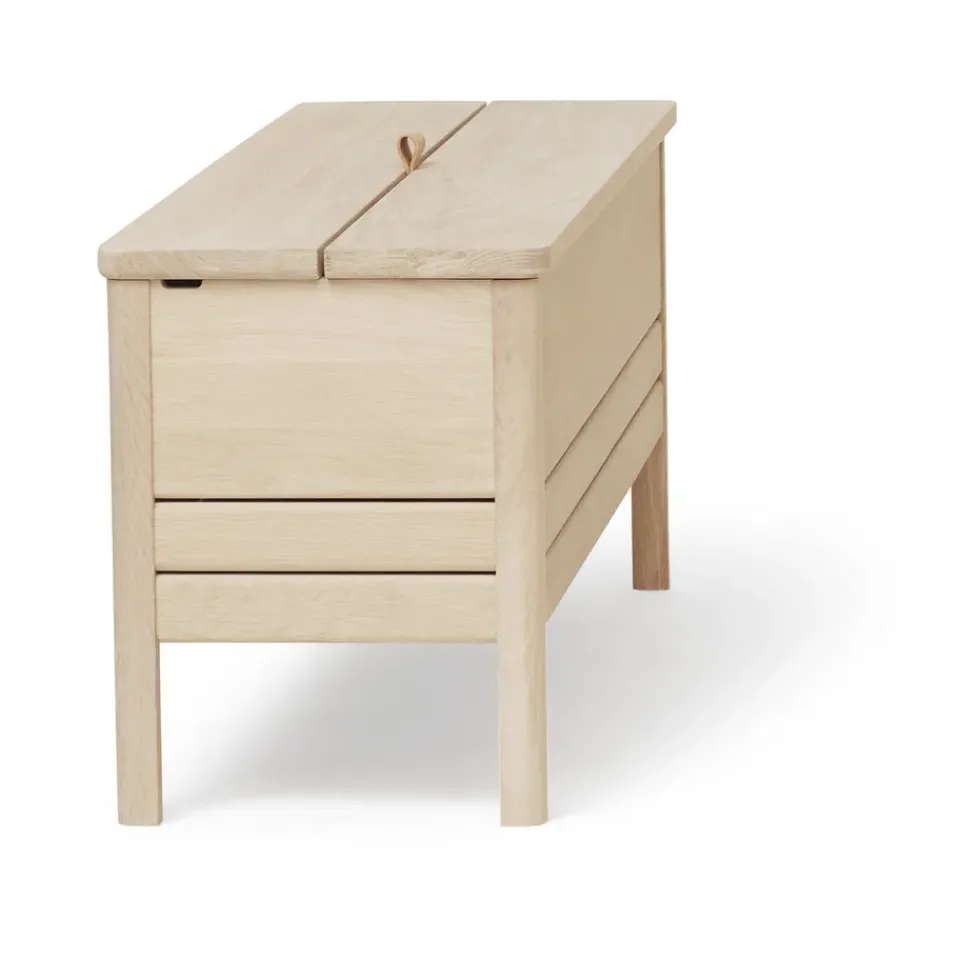 Banco con almacenamiento A Line 111 cm, Roble blanco*Form & Refine Discount