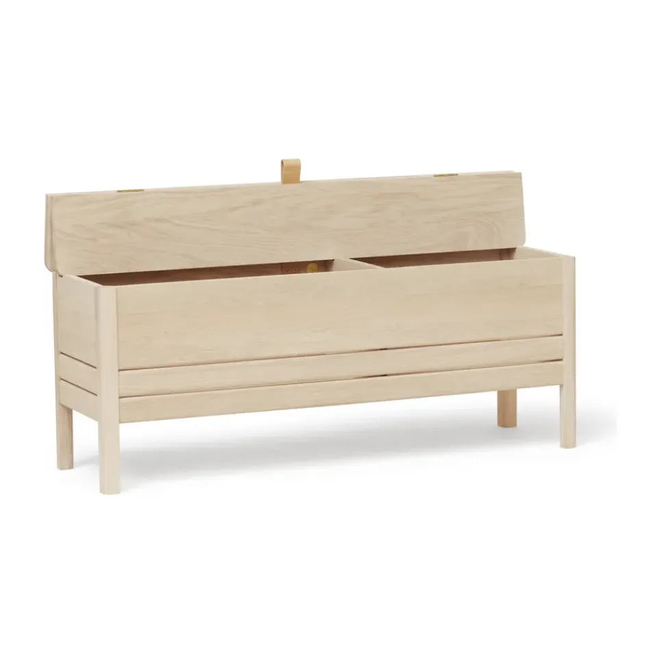Banco con almacenamiento A Line 111 cm, Roble blanco*Form & Refine Discount