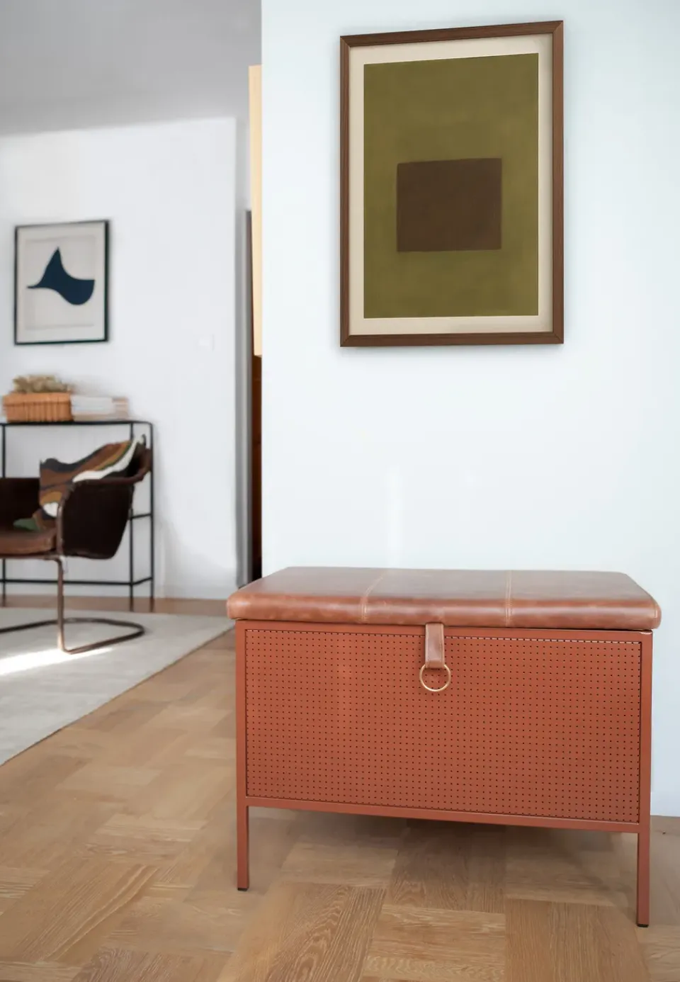 Banco con cajón Frank, Cinnamon-vintage cognac*Maze Clearance