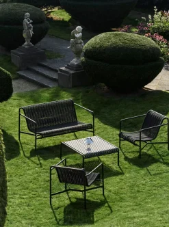 Banco con reposabrazos Palissade Cord Dining, Anthracite*HAY Hot