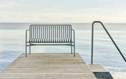 Banco con reposabrazos Palissade Dining, Hot galvanized*HAY Best