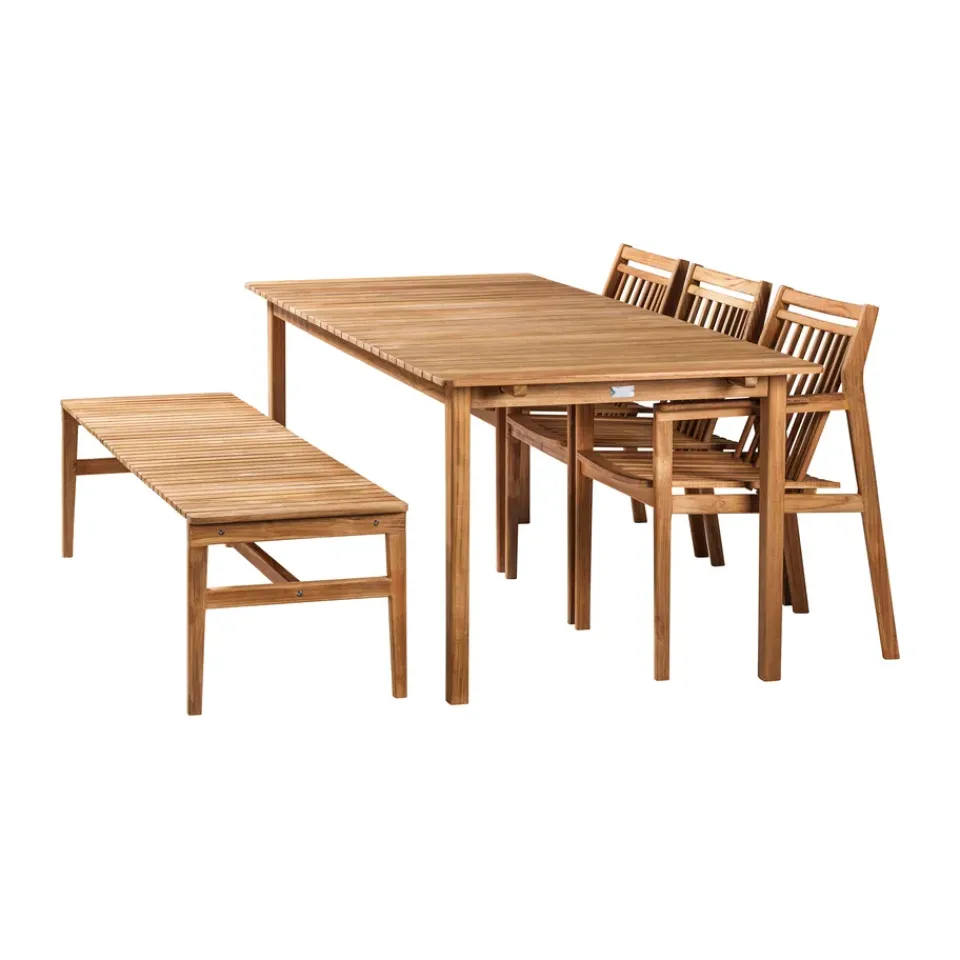 Banco de 3 plazas M10 Sammen, Teak-nature oiled*FDB Møbler