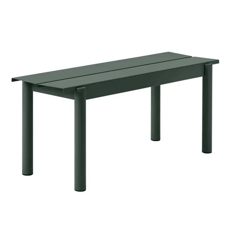 Banco de acero Linear steel bench 110 cm, Dark green*Muuto Hot