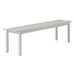 Banco de acero Linear steel bench 170 cm, grey (RAL 7044)*Muuto Online