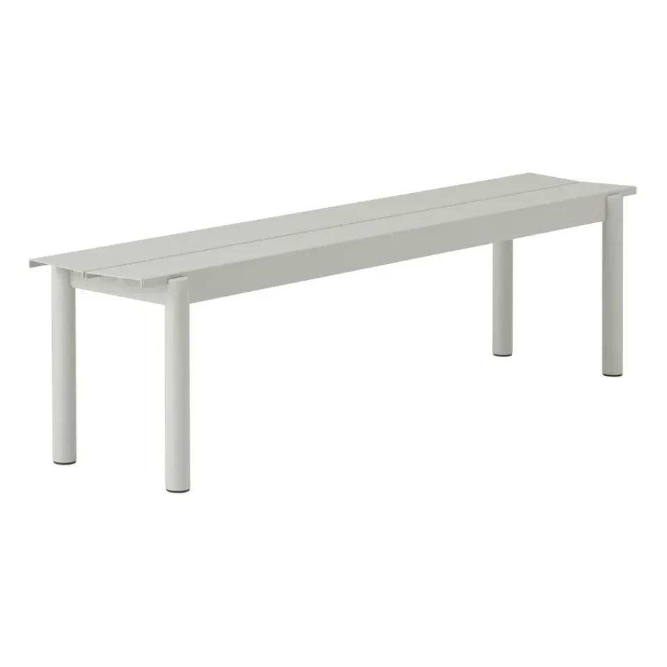 Banco de acero Linear steel bench 170 cm, grey (RAL 7044)*Muuto Online
