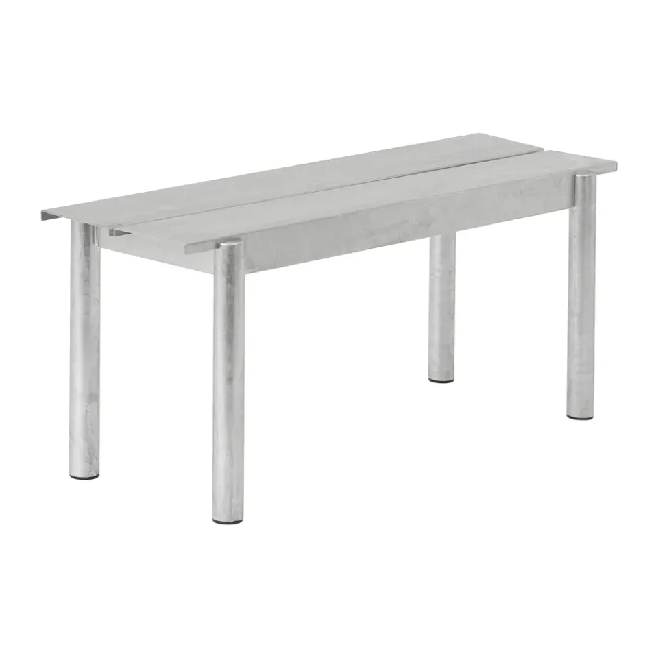 Banco de acero Linear steel bench 110 cm, Warm galvanized steel*Muuto Hot