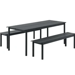 Banco de acero Linear steel bench 170 cm, Black*Muuto Hot