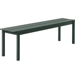 Banco de acero Linear steel bench 170 cm, Dark green*Muuto