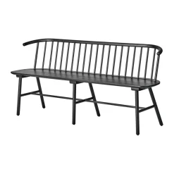 Banco de comedor VIOR, Roble lacado en negro*NJRD