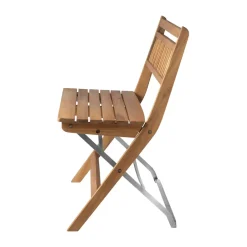 Banco de exterior M24 Lilleø, Teak-acero inoxidable*FDB Møbler