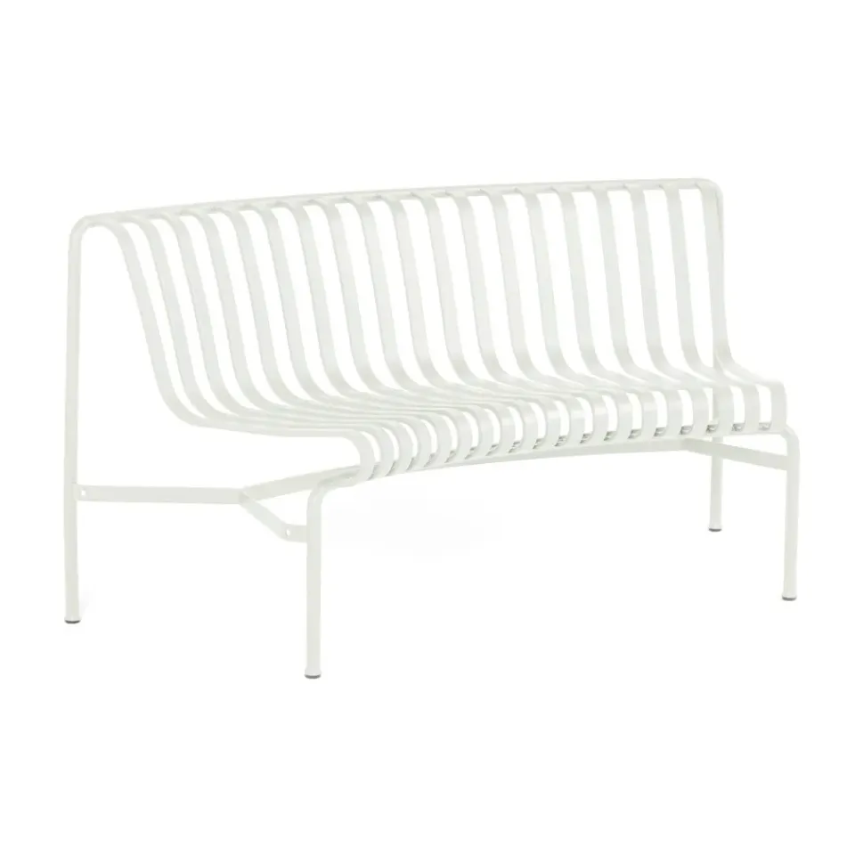 Banco de parque con respaldo curvado hacia adentro Palissade Dining, Cream white*HAY Best
