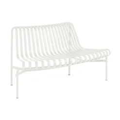Banco de parque con respaldo curvado hacia afuera Palissade Dining, Cream white*HAY New