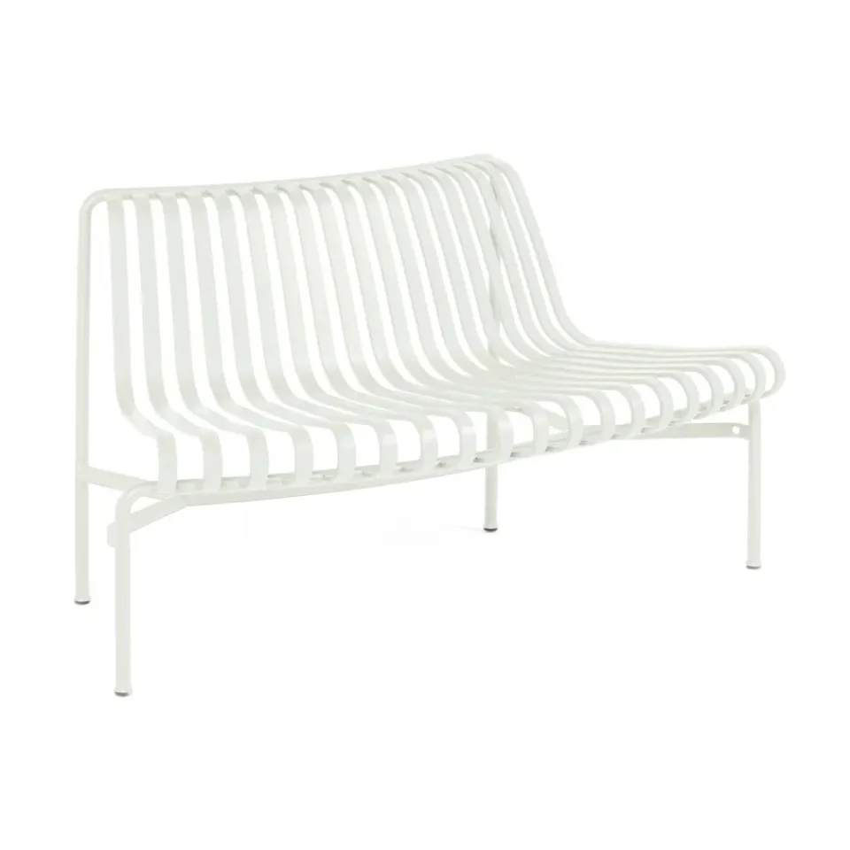 Banco de parque con respaldo curvado hacia afuera Palissade Dining, Cream white*HAY New