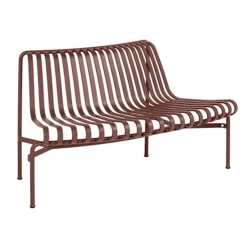 Banco de parque con respaldo curvado hacia afuera Palissade Dining, Iron red*HAY Discount