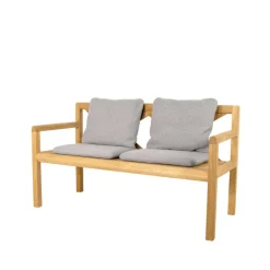 Banco Grace de 2 plazas, Light grey, teak*Cane-line Discount
