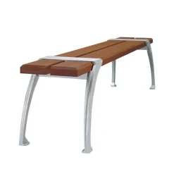 Banco Haga, Caoba aceitado, soporte de aluminio en bruto*Byarums bruk Discount