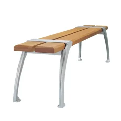 Banco Haga, Roble aceitado, soporte de aluminio en bruto*Byarums bruk Hot