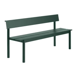 Banco Linear Steel con respaldo, oscuro, 170×34 cm*Muuto New