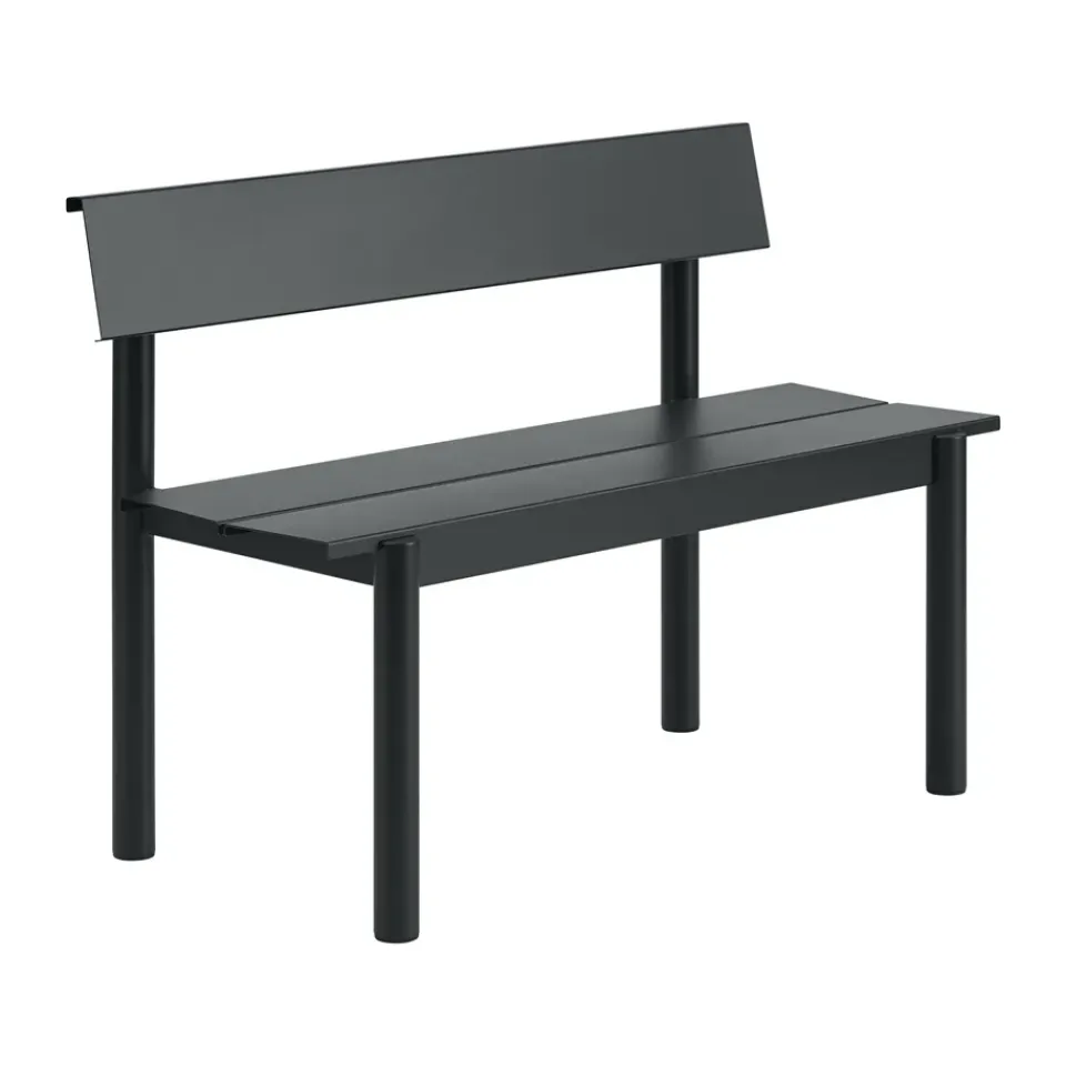 Banco Linear Steel con respaldo, , 110×34 cm*Muuto Outlet