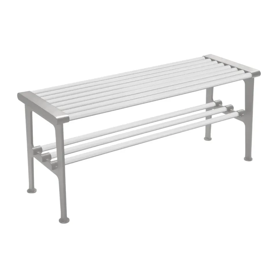 Banco Nostalgi 100 cm, Blanco-aluminio*Essem Design Discount