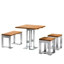 Banco Paus, Roble, soporte galvanizado*SMD Design Hot