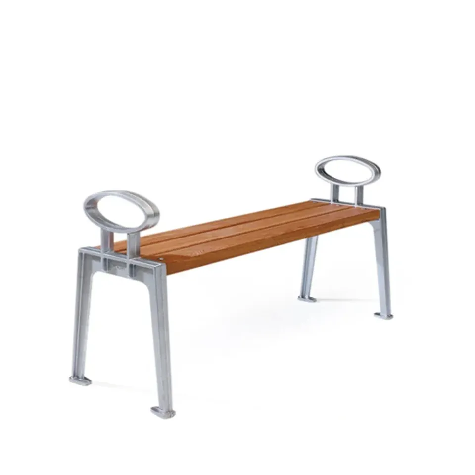 Banco Skillinge, Roble aceitado, soporte de aluminio en bruto*Byarums bruk Outlet