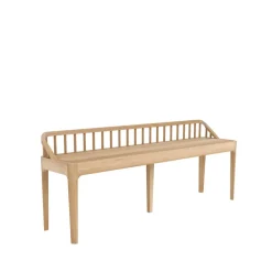 Banco Spindle 60x150 cm, Roble con respaldo*Ethnicraft